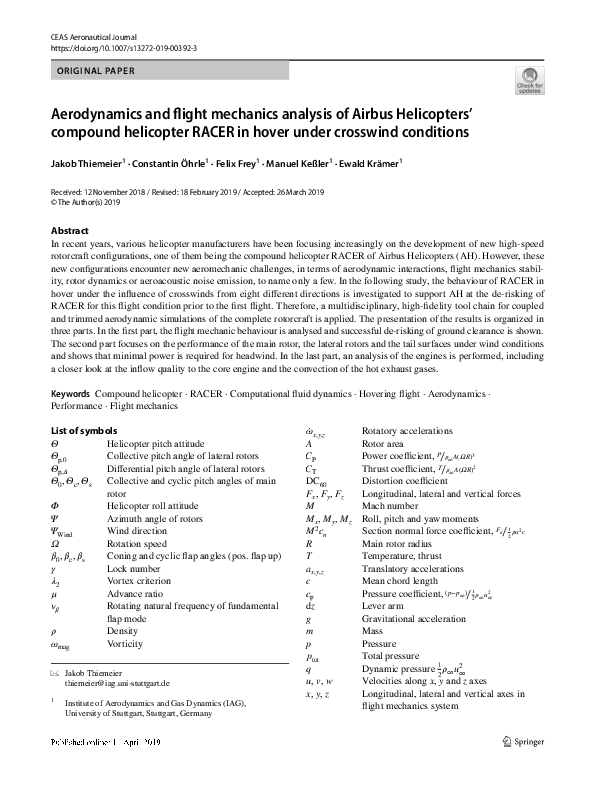 (PDF) Aerodynamics and flight mechanics analysis of Airbus Helicopters ...