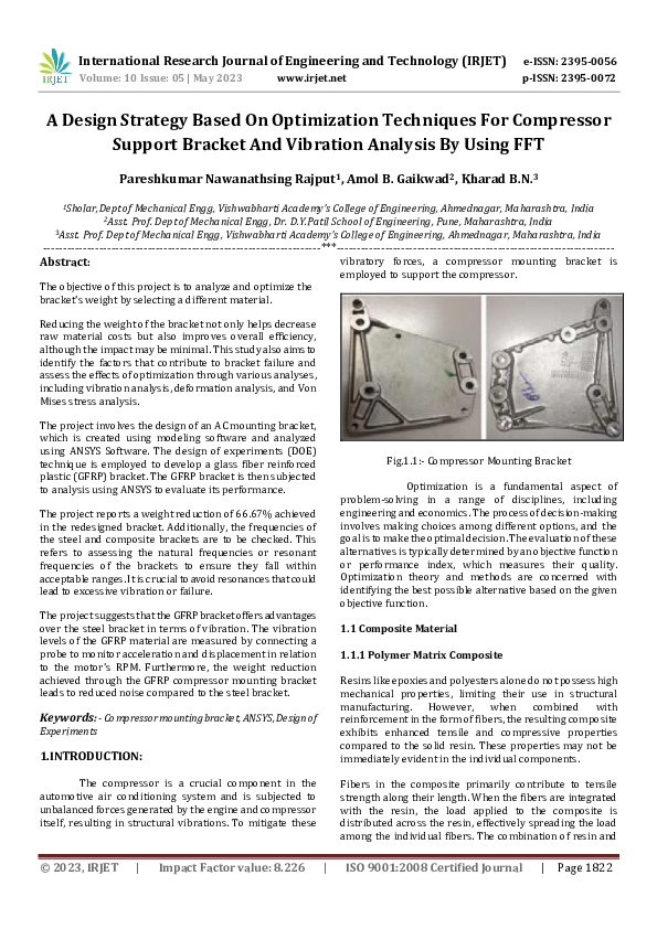 (PDF) A Design Strategy Based On Optimization Techniques For Compressor ...