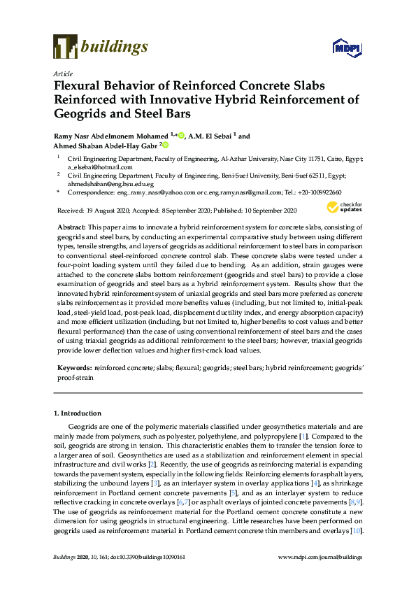 (PDF) Flexural Behavior of Reinforced Concrete Slabs Reinforced with ...