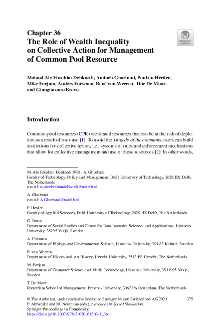 (PDF) The Role of Wealth Inequality on Collective Action for Management ...
