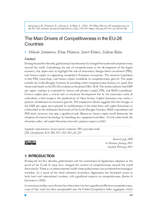 (PDF) The Main Drivers of Competitiveness in the EU-28 Countries