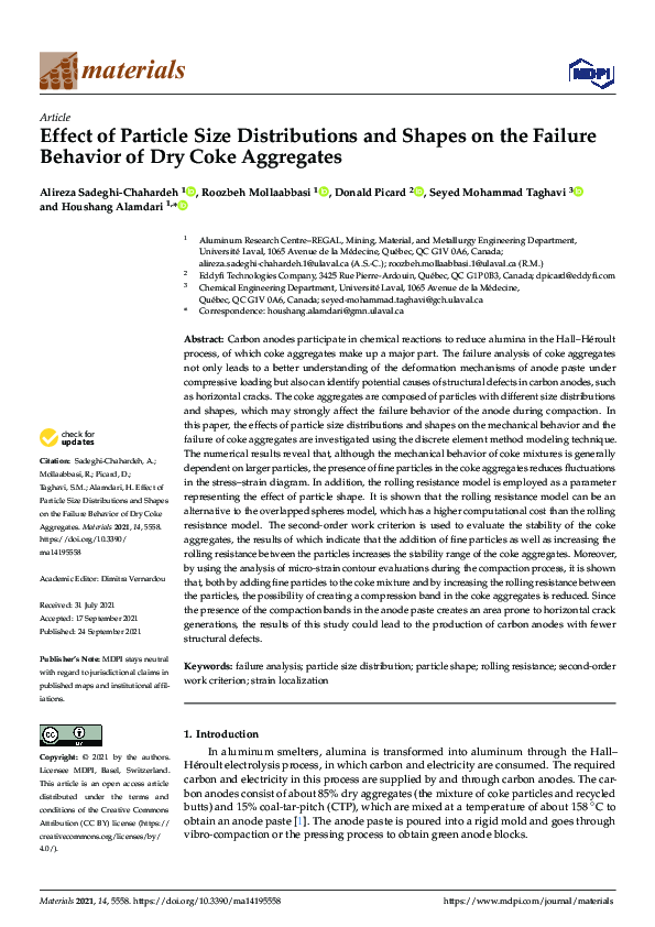 (PDF) Effect of Particle Size Distributions and Shapes on the Failure ...