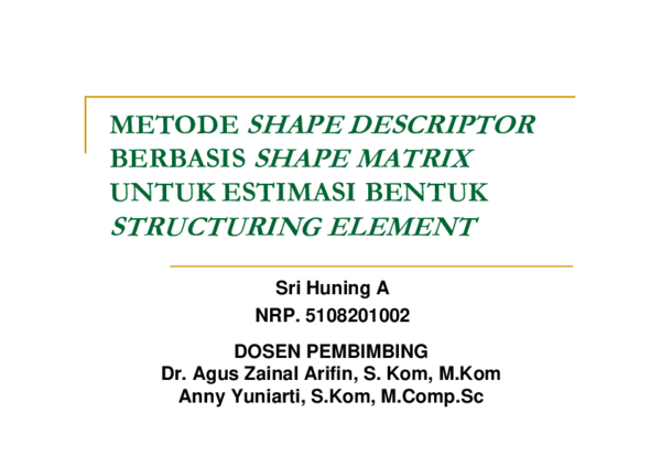 (PDF) Metode Shape Descriptor Berbasis Shape Matrix Untuk Estimasi ...