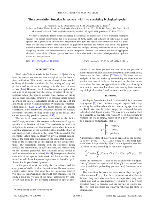 (PDF) Time correlation function in systems with two coexisting ...