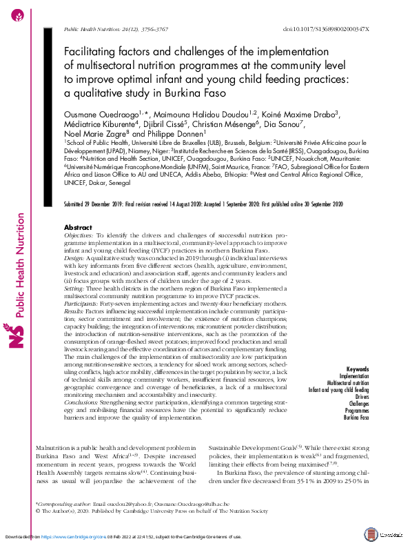 (PDF) Facilitating factors and challenges of the implementation of ...