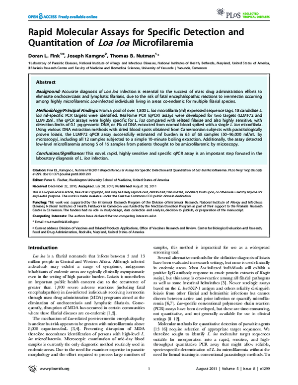 (PDF) Rapid Molecular Assays for Specific Detection and Quantitation of ...