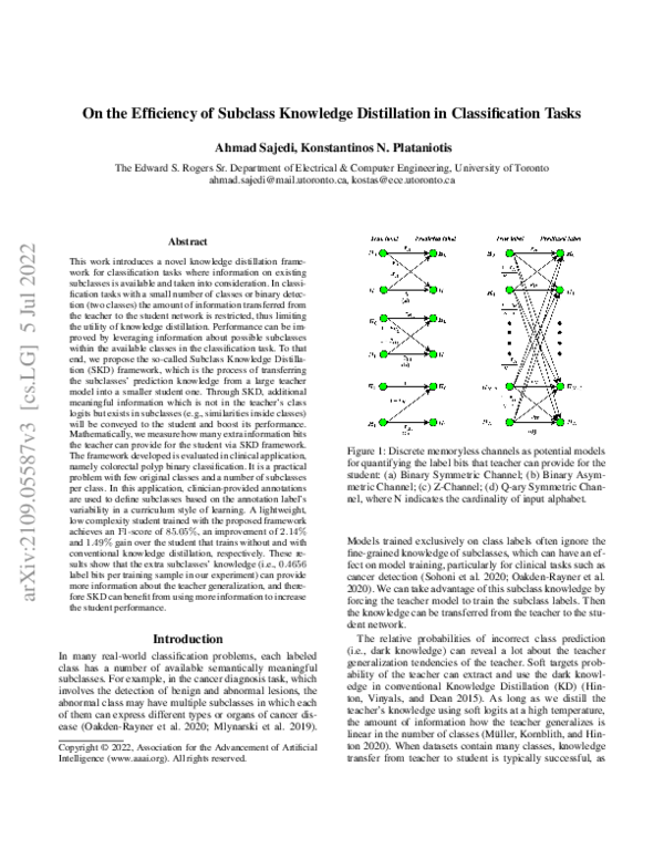 (PDF) On the Efficiency of Subclass Knowledge Distillation in ...