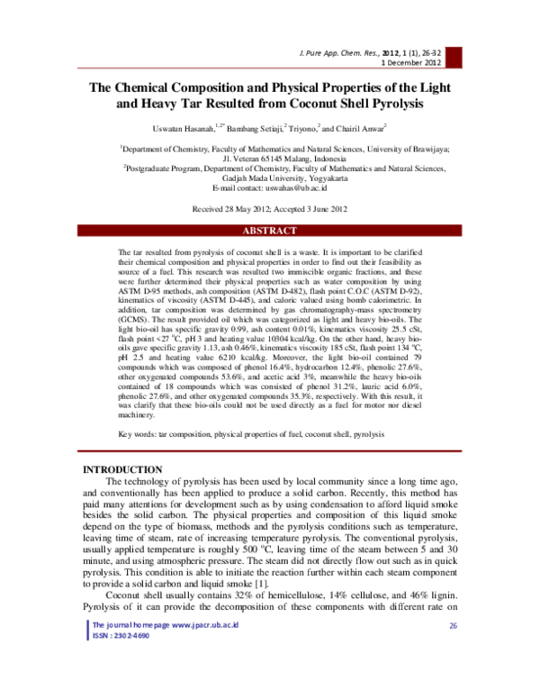 (PDF) The Chemical Composition and Physical Properties of the Light and ...