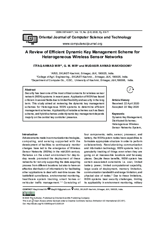 (PDF) A Review of Efficient Dynamic Key Management Scheme for ...
