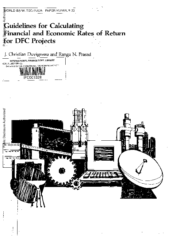 (PDF) Guidelines for calculating financial and economic rates of return ...