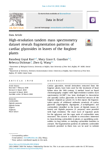 (PDF) High-resolution tandem mass spectrometry dataset reveals ...