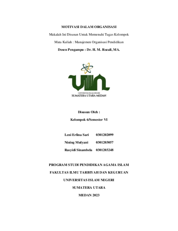 MOTIVASI DALAM ORGANISASI