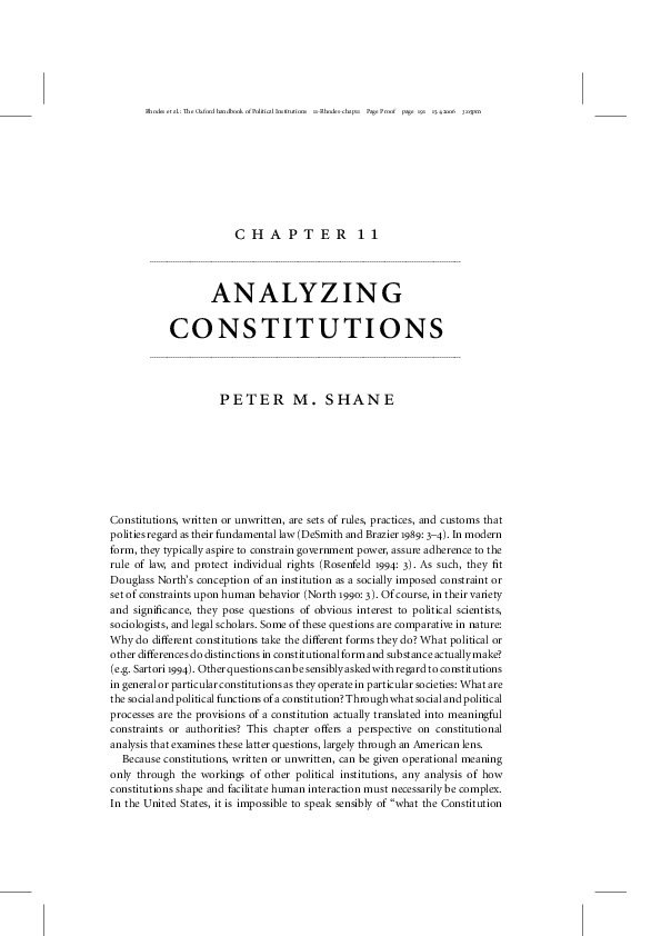 (PDF) Analyzing Constitutions
