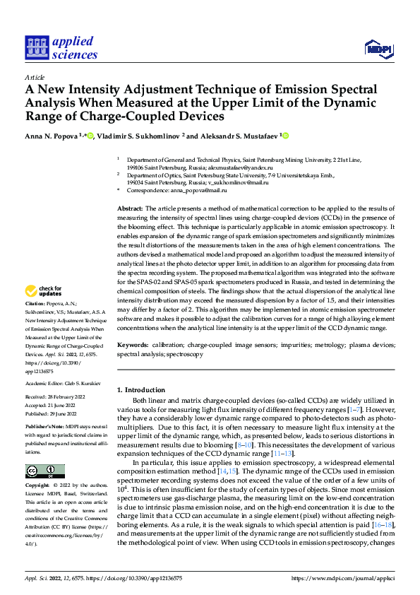 (PDF) A New Intensity Adjustment Technique of Emission Spectral ...