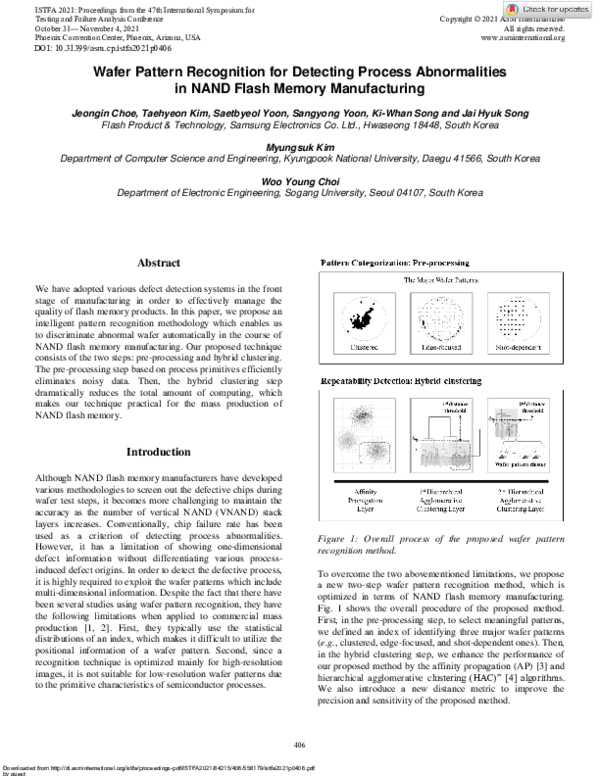 (PDF) Wafer Pattern Recognition for Detecting Process Abnormalities in ...