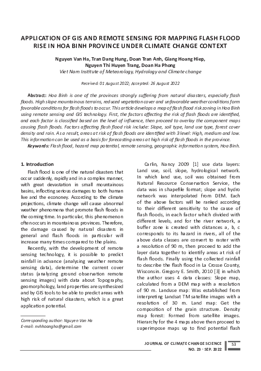 (PDF) Application of Gis and Remote Sensing for Mapping Flash Flood ...