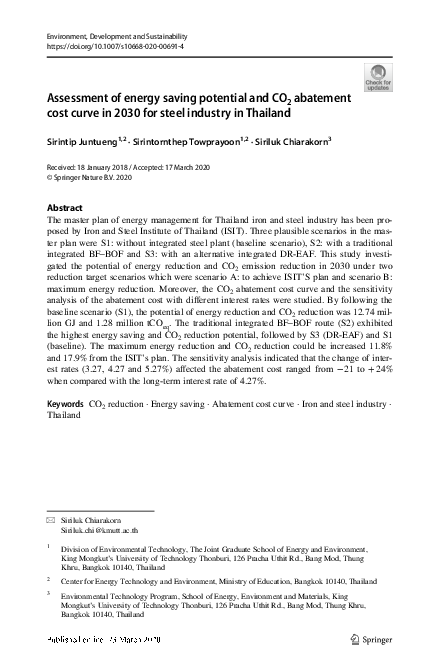 (PDF) Assessment of energy saving potential and CO2 abatement cost ...