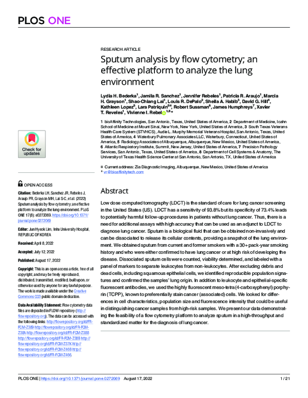 (PDF) Sputum analysis by flow cytometry; an effective platform to ...