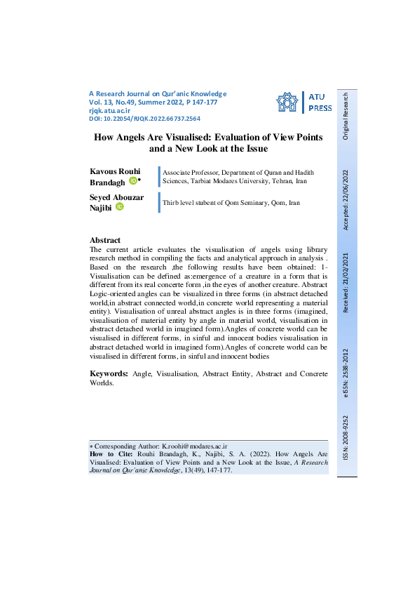 (PDF) How Angels Are Visualised: Evaluation of View Points and a New ...