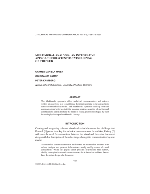 (PDF) Multimodal Analysis: An Integrative Approach for Scientific ...