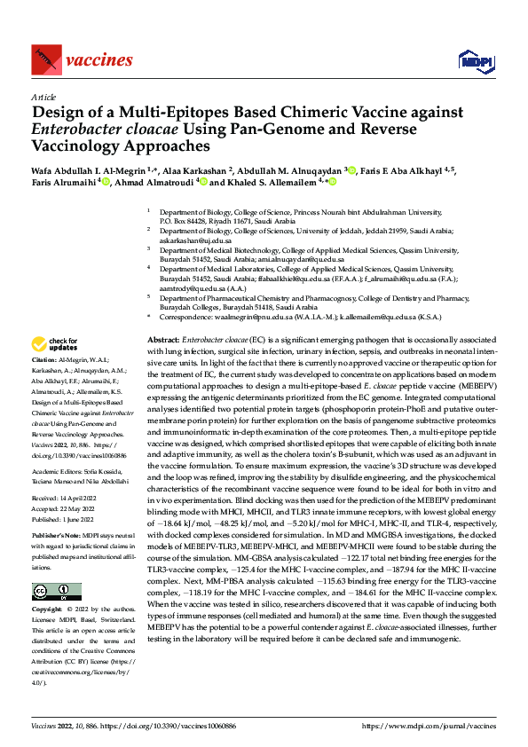 (PDF) Design of a Multi-Epitopes Based Chimeric Vaccine against ...