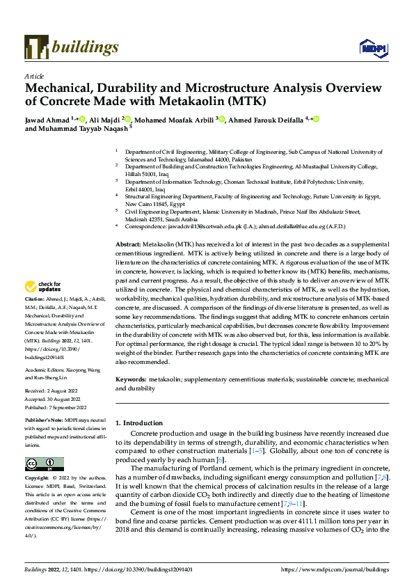 (PDF) Mechanical, Durability and Microstructure Analysis Overview of ...