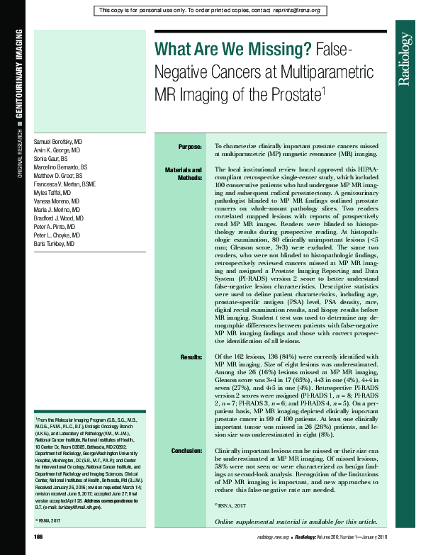(PDF) What Are We Missing? False-Negative Cancers at Multiparametric MR ...