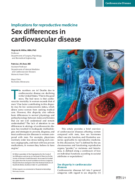 (PDF) Implications for reproductive medicine: Sex differences in ...