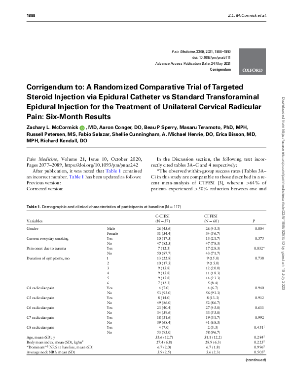 (PDF) Corrigendum to: A Randomized Comparative Trial of Targeted ...