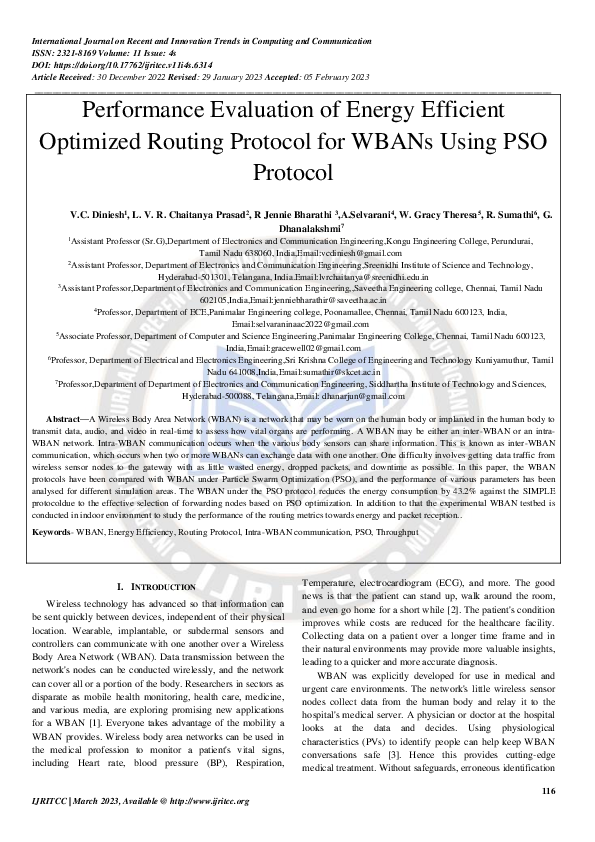 (PDF) Performance Evaluation of Energy Efficient Optimized Routing ...