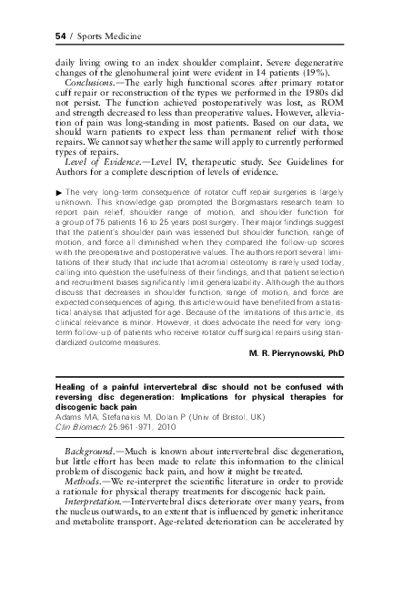(PDF) Healing of a painful intervertebral disc should not be confused ...