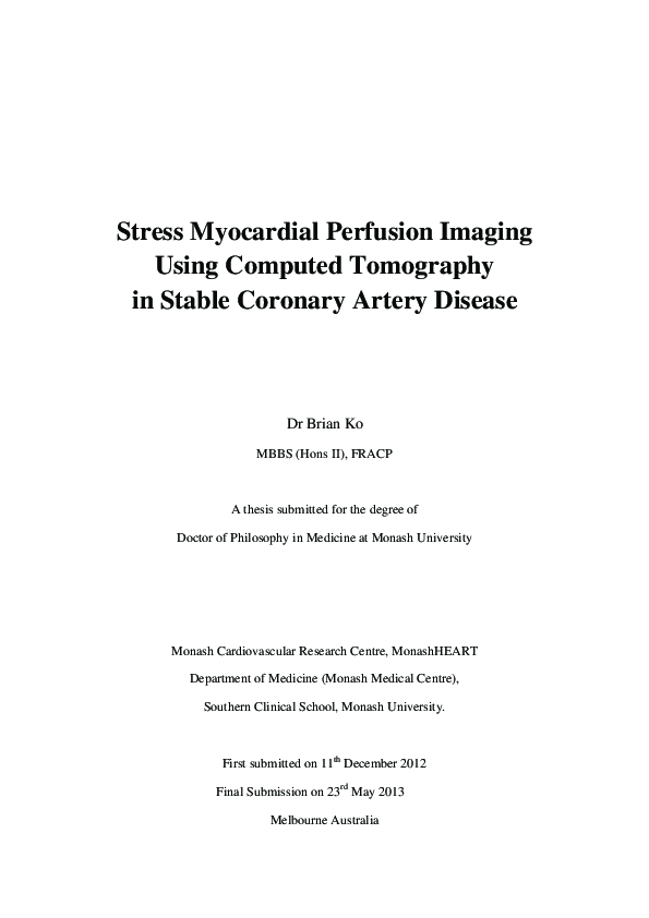 (PDF) Stress myocardial perfusion imaging using computed tomography in ...
