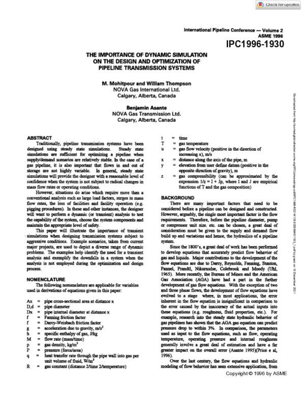 (PDF) The Importance of Dynamic Simulation on the Design and ...