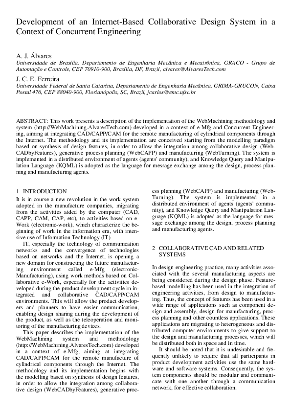 (PDF) Development of an Internet-Based Collaborative Design System in a ...