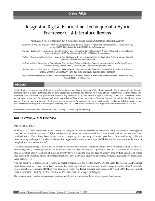 (PDF) Design And Digital Fabrication Technique of a Hybrid Framework ...