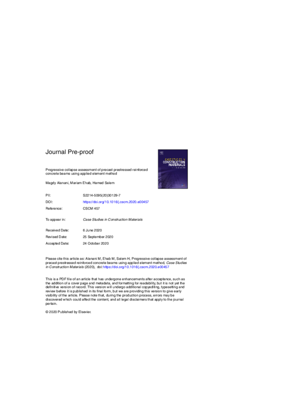 Pdf Progressive Collapse Assessment Of Precast Prestressed Reinforced Pdf Progressive Collapse Assessment Of Precast Prestressed Reinforced