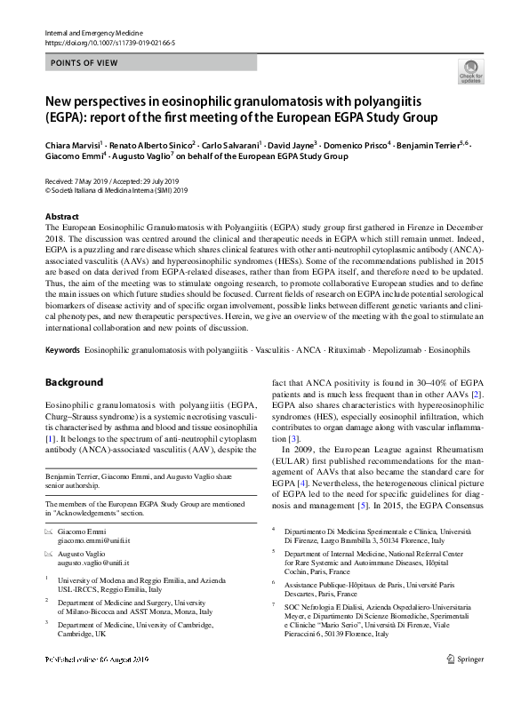 (PDF) New perspectives in eosinophilic granulomatosis with polyangiitis ...