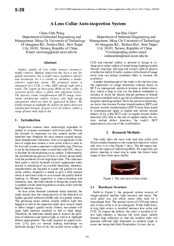(PDF) A lens collar auto-inspection system