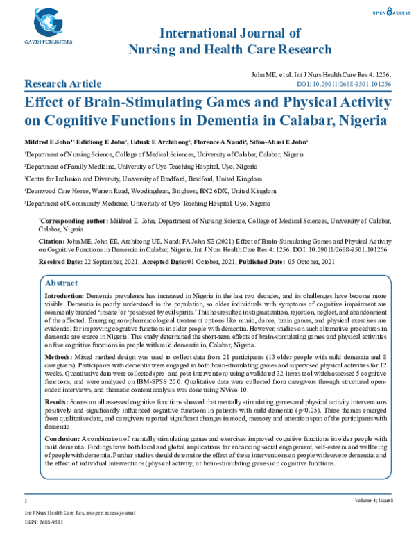 (PDF) Effect of Brain-Stimulating Games and Physical Activity on ...