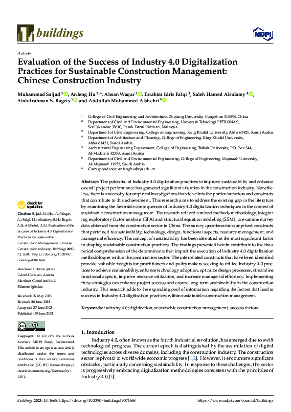 (PDF) Evaluation of the Success of Industry 4.0 Digitalization ...