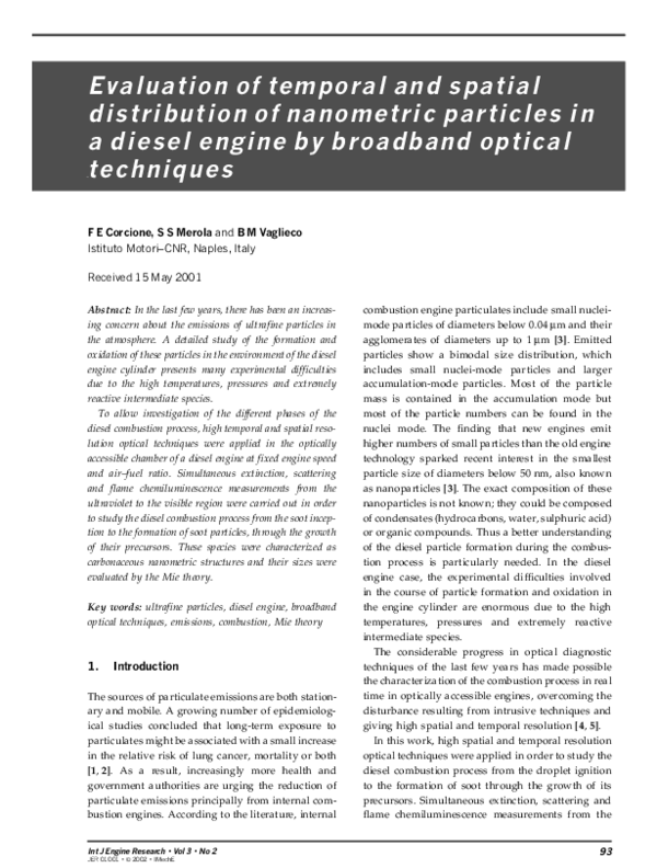 (PDF) Evaluation of temporal and spatial distribution of nanometric ...
