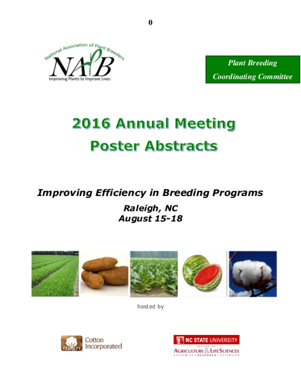 (PDF) Improving Efficiency in Breeding Programs