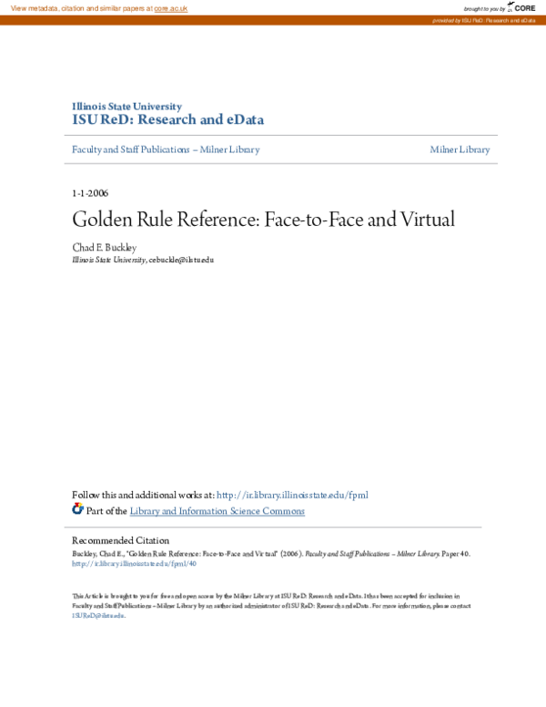 (PDF) Golden Rule Reference