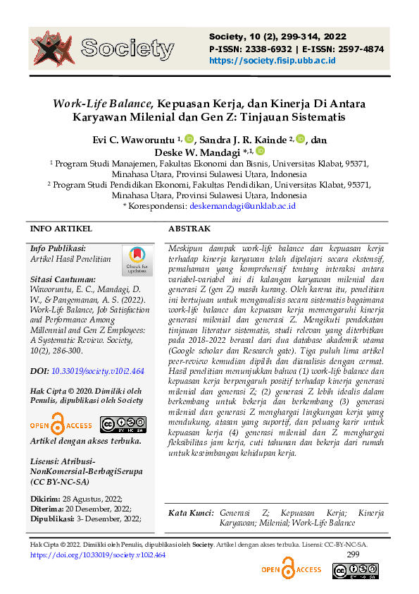 (PDF) Work-Life Balance, Job Satisfaction and Performance Among ...