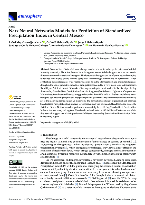 (PDF) Narx Neural Networks Models for Prediction of Standardized ...