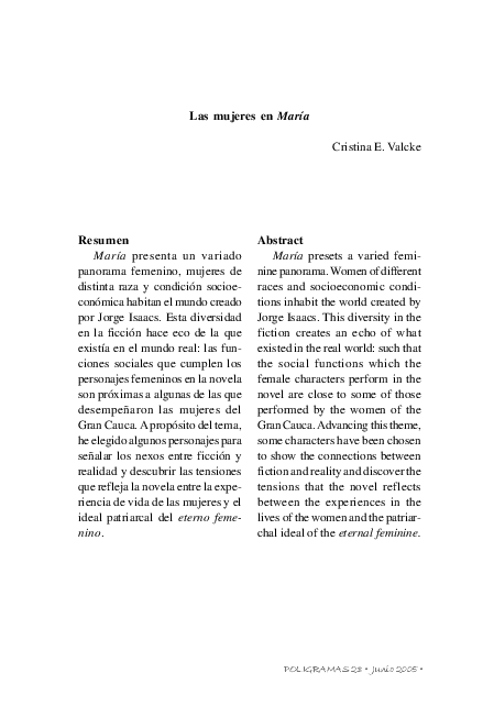 Las mujeres en María