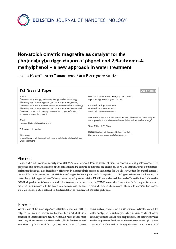 (PDF) Nonstoichiometric as catalyst for the photocatalytic