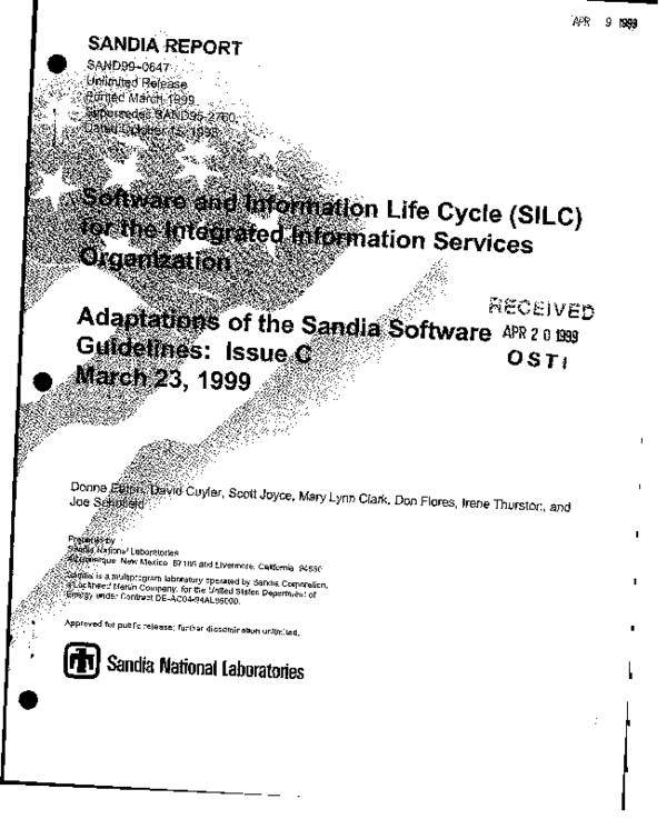 (PDF) Software and Information Life Cycle (SILC) for the Integrated ...