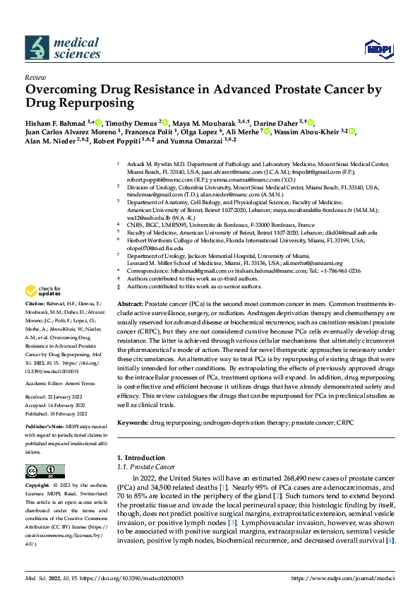 (PDF) Overcoming Drug Resistance in Advanced Prostate Cancer by Drug ...