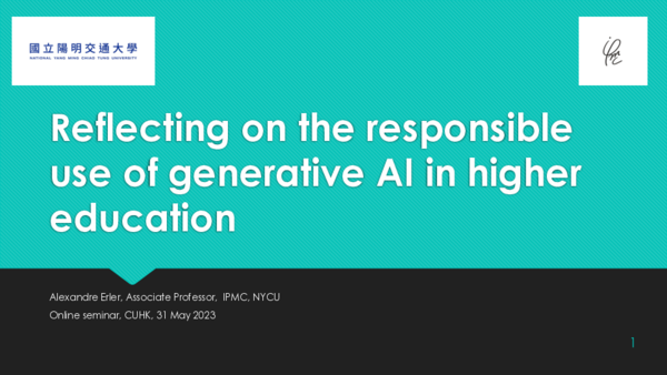 (PDF) Reflecting on the Responsible Use of Generative AI in Higher ...